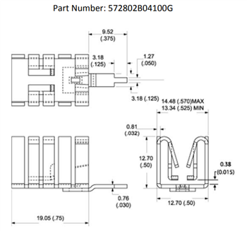 Mechanical Drawing - Aavid, Thermal Division of Boyd Corporation Board Level Cooling – Plug-In 5728
